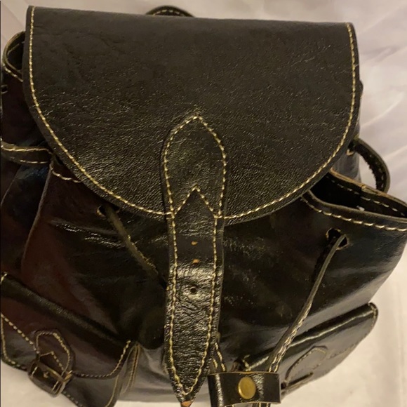 Moroccan Leather Backpack - Picture 12 of 15